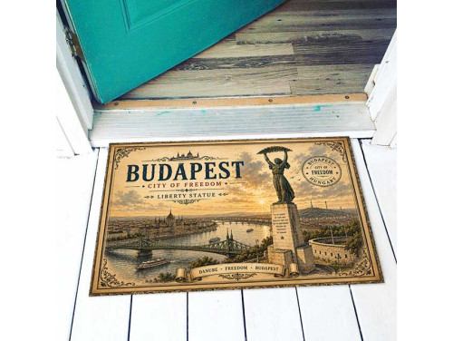 Hungary Lábtörlő - Budapest City of Freedom lábtörlő 40×60 cm – Szabadság-szobor Hungary ajándék