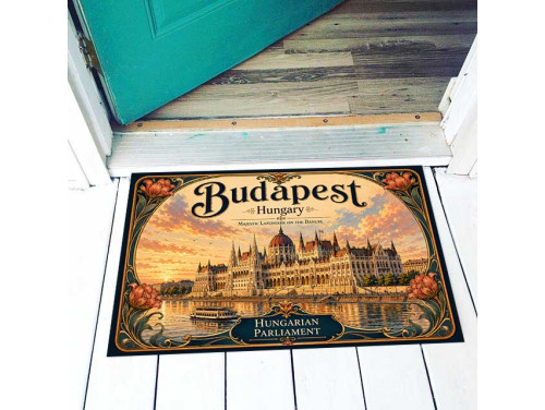 Hungary Lábtörlő - Budapest Parlament lábtörlő 40×60 cm – Hungarian Parliament Hungary ajándék