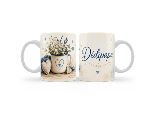(B1499) Dédipapa Bögre – Virágos, Szíves Ajándék Dédipapának